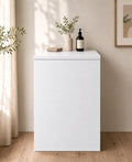 ESSENTIAL køkkenmodul i pap, 60 cm bredt, med glat hvid front og hvid topplade