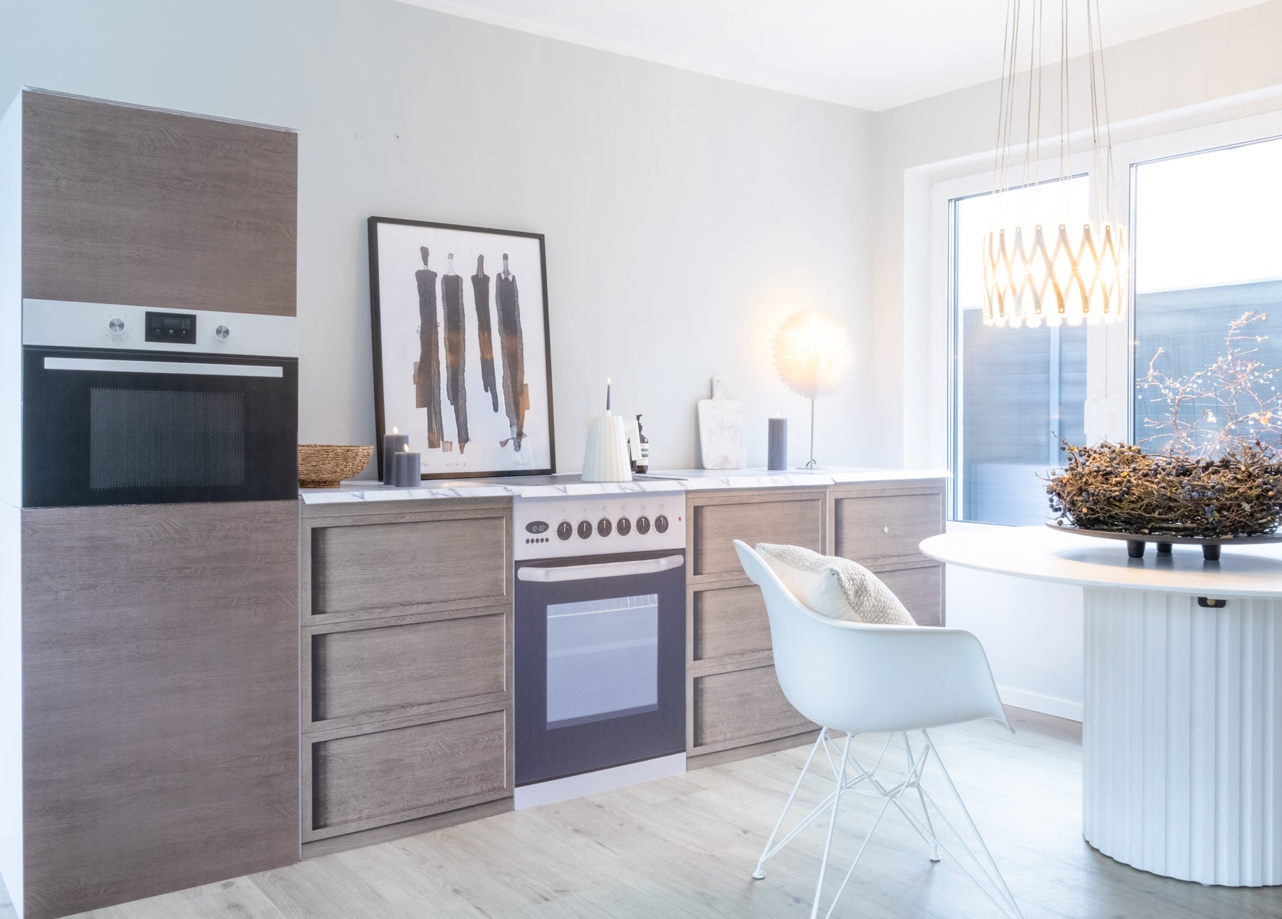 KARLSSON køkkenattrap i trælook til Home Staging