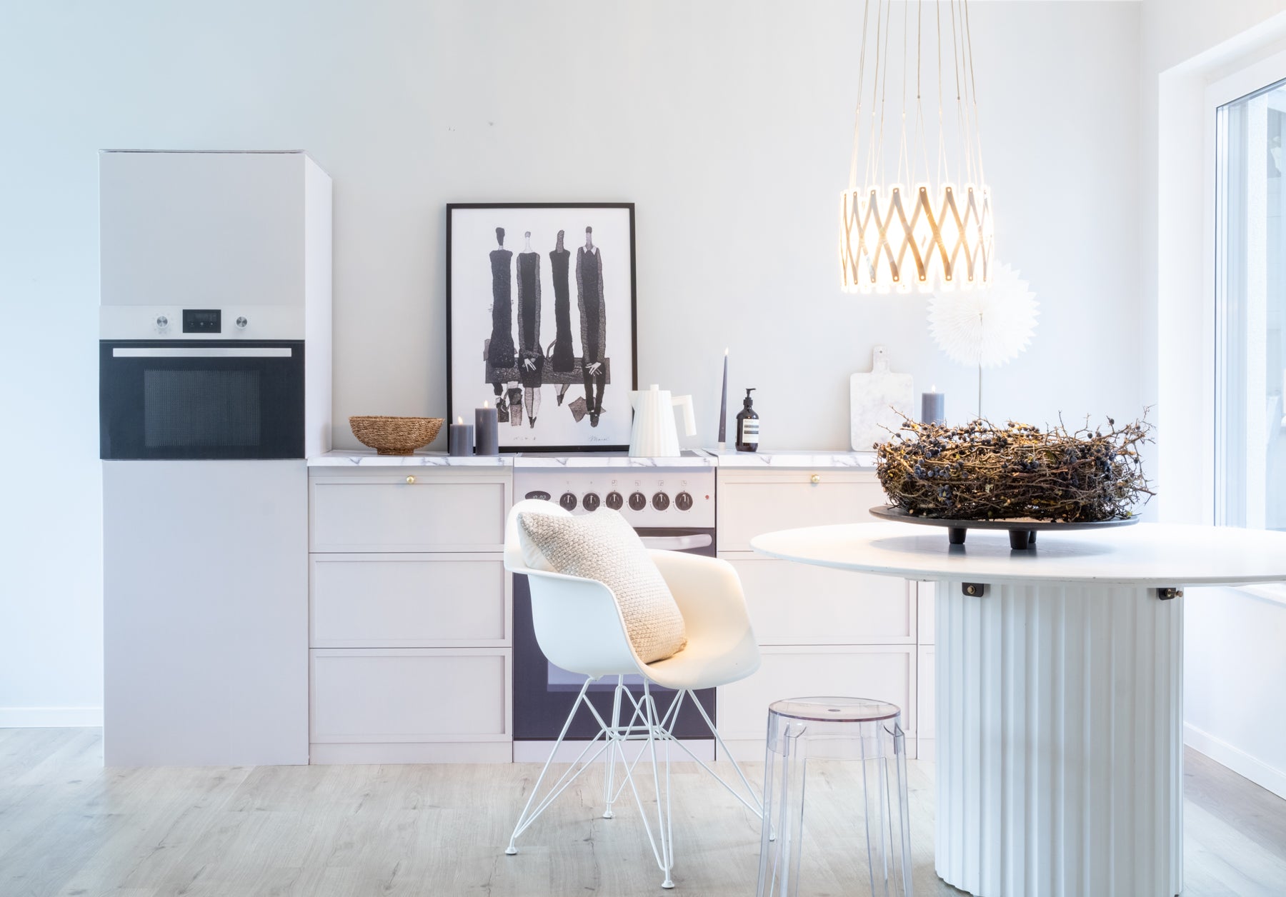 AIK køkkenattrap i beige til Home Staging