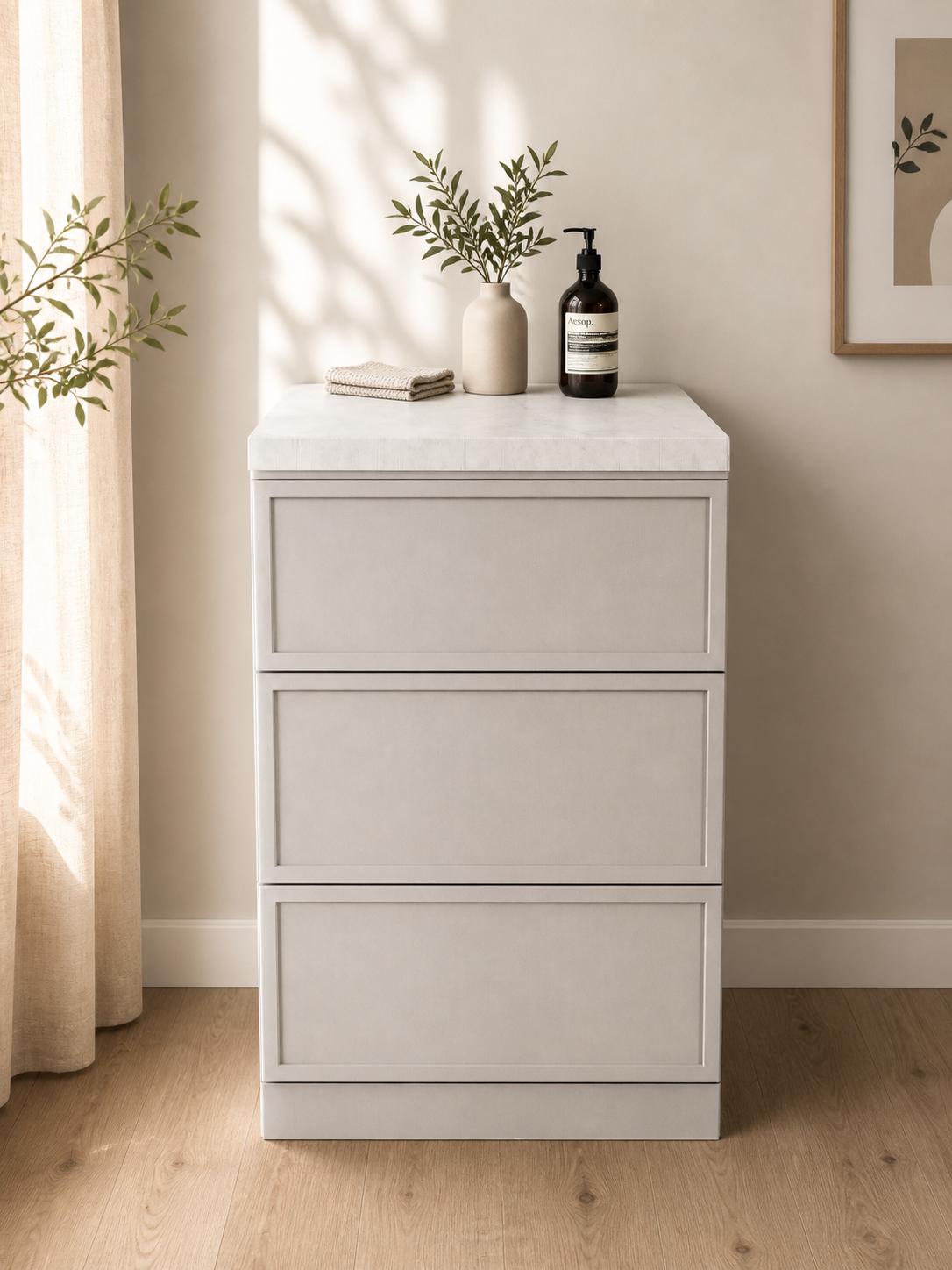 AIK køkkenattrap i beige til Home Staging