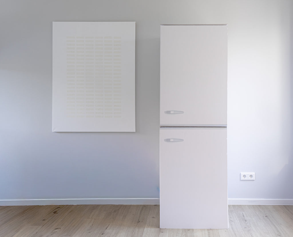 FREEZEBERT køleskabsattrap til Home Staging-papkøkkener