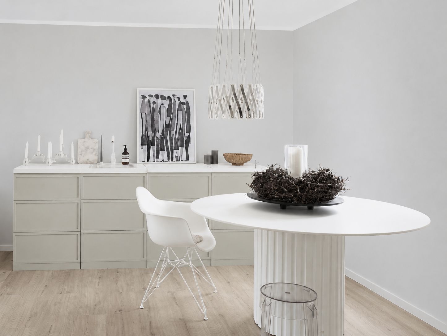 BELLA køkkenattrap i Greige til Home Staging
